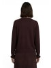 Zero  Strick-Cardigan mit Rüschen in Dark Brown Melange