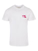 F4NT4STIC T-Shirt Dänemark Flagge Denmark in weiß