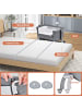 COSTWAY 3 in 1 Beistellbett mit Matratze 0-6 Monate in Grau
