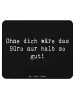 Mr. & Mrs. Panda Mousepad Spruch Sekretärin Beste mit Spruch in Schwarz