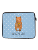 Mr. & Mrs. Panda Notebook Tasche Bär Honig mit Spruch in Blau Pastell