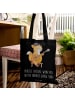 Mr. & Mrs. Panda Baumwolltasche Ukulele Freude mit Spruch in Schwarz