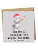 Mr. & Mrs. Panda Glückwunschkarte Panda Baseball spielen mit Spruch in Grau Pastell