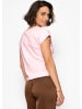 SASSYCLASSY Kurzarm Sweatshirt mit Rückendetail in Rosa