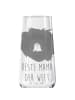 Mr. & Mrs. Panda Champagnerglas Bär Königin mit Spruch in Transparent