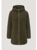 Hessnatur Hessnatur Wollfleece-Jacke mit Kapuze Regular aus reiner Bio-Merinowolle in vintage oliv
