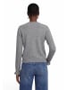 Zero  Strick-Cardigan mit Rüschen in True Grey Melange