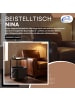 Coemo Beistelltisch Nina mit Canvas Korb - Metallgestell in Schwarz