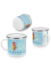 Mr. & Mrs. Panda Camping Emaille Tasse Nachtfalter Schneemann mi... in Eisblau