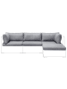 Beliani Kissenbezug SANO in Grau - (W) 76 x (H) 10 x (L) 76 cm