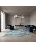KADIMA DESIGN Teppich Kurzflor Waschbar Geometrisch ANDALO Strapazierfähig OEKO-TEX in Blau