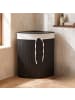 NUXIO Wäschekorb aus Bambus, 60 L in Schwarz, (B) 37 x (H) 60 x (L) 37 cm