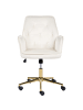 Beliani Bürostuhl CELARA in Weiß/Gold/Schwarz - (W) 60 x (H) 87 x (L) 60 cm