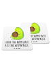 Mr. & Mrs. Panda Untersetzer Set Avocado Pfeifen mit Spruch in Weiß