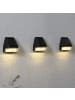 STAR Trading Solar-Wandleuchten ,Wally Mini', 3er-Set, Dämmerungssensor, schwarz, w