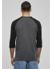 Urban Classics Urban Classics Herren Contrast 3/4 Sleeve Raglan Tee in cha/blk