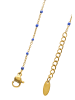 IZIA Women Chain Anklet in Gold Blue