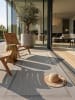 KADIMA DESIGN Läufer Bordüre flachgewebt pflegeleicht Wohnzimmer Flur Esszimmer in Grau
