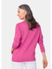GOLDNER Kurzgröße:  Strickset Figurnahes Twin-Set aus Pima-Baumwolle in pink