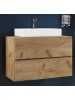 VCM  2-tlg. Waschplatz Waschtisch Lendas S Schublade in Honig-Eiche