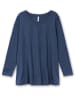 sheego Langarmshirt in nachtblau-meliert