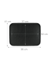 relaxdays 2 x Serviertablett in Schwarz - (B)56 x (T)41 cm