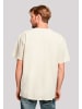 F4NT4STIC Heavy Oversize T-Shirt Alien Retro Sonnenuntergang in sand