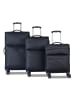 Worldpack Kyoto 4 Rollen Kofferset 3-teilig mit Dehnfalte dunkelblau