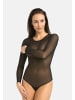 Teyli 2er Pack: Langärmeliger Mesh-Bodysuit für Frauen Ero in schwarz