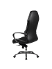 FineBuy Bürostuhl in Schwarz / Leder / 70x67x136