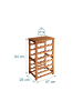 relaxdays Weinregal in Natur - (B)47 x (H)94 x (T)26 cm