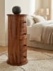 KADIMA DESIGN Design Sideboard Massivholz 35x85x35 cm, Schränkchen mit 4