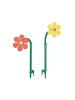 relaxdays 2er Set: Sprinkler Blume in Rot/Gelb