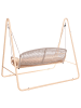 Beliani 2-tlg Gartenschaukel NORCIA in Braun/Beige