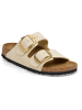 Birkenstock Sandale Arizona Big Buckle Nubuck Leather in Beige