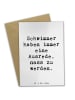 Mr. & Mrs. Panda Grußkarte Spruch Schwimmen Ausrede mit Spruch in Weiß