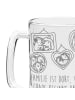 Mr. & Mrs. Panda Gravur Bierkrug Igel Familie mit Spruch in Transparent