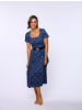 Berwin Baumwolldruck-Kleid mit kurzem Arm