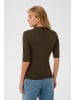 SAINT TROPEZ Kurzarm-Bluse ViggaSZ Fitted in Chocolate Brown