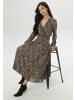 Aniston SELECTED Jerseykleid in beige-schwarz-camel, Leoprint
