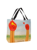 Mr. & Mrs. Panda Strandtasche Streichhölzer Design ohne Spruch in Weiß