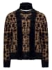 Zero  Casual-Strickjacke mit Jacquard in Patch Black/Brown