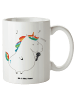 Mr. & Mrs. Panda steingut tasse Einhorn Sänger ohne Spruch in Weiß