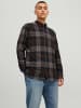 Jack & Jones Kariertes Flanell Hemd Freizeit Shirt JJECLASSIC in Braun