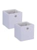 relaxdays 2 x Aufbewahrungsbox in Weiß - (B)30,5 x (H)30,5 x (T)30,5 cm