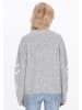 IZIA Women Sweater in light grey melange