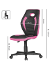 FineBuy Bürostuhl in Rosa / Stoff / 63x63x103
