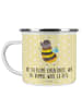 Mr. & Mrs. Panda Becher Hummel flauschig mit Spruch in Gelb Pastell