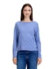 BETTY & CO Strickpullover mit Rundhalsausschnitt in Middle Blue Melange