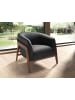 Angel Cerdá Sessel 5195 in Walnuss / Schwarz – (B)82 x (H)73 x (T)87 cm